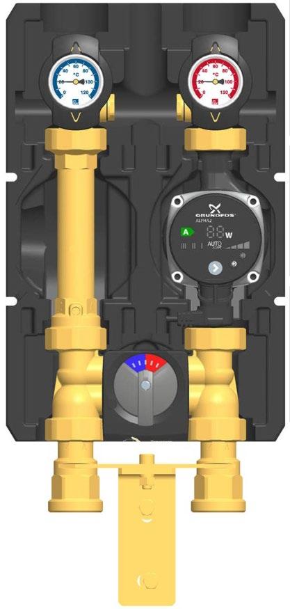 ventil C-3 (kód 37011) do směšovacího ventilu, aby se zabránilo nežádoucí cirkulaci.