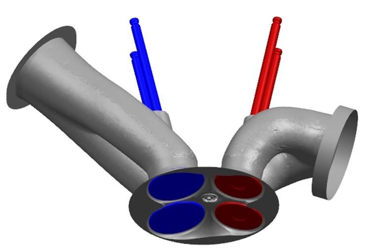 Základní parametry ventilů: Průměr talířku sacího ventilu: Průměr talířku výfukového ventilu: Ø 26,3mm Ø 22,5mm Obr.