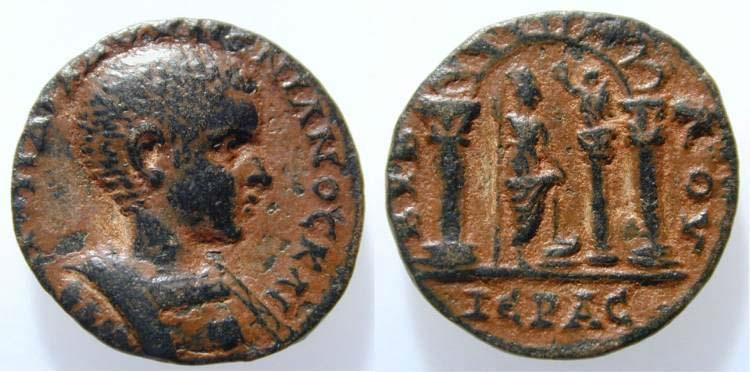 17 císař Marcus Opellius Diadumenianus, syn císaře Macrina, as,