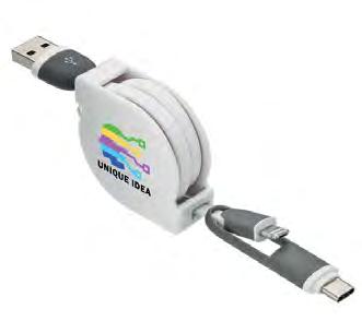 NAPÁJECÍ USB KABEL 2 V 1 VE ŠŇŮRCE NA KRK