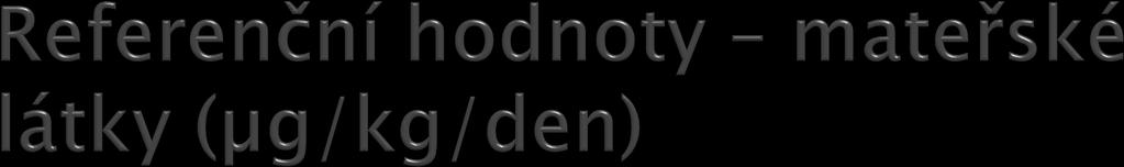 Acetochlor: 2005 EPA: RfD 20 2008 MDH: RfD 2 2011 EFSA: ADI 3,6 2015 JMPR: ADI 10 Alachlor: 1993 EPA: RfD 10 2004 EC: