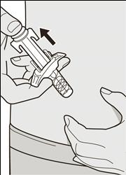Krok 12: Likvidace Použitou injekční stříkačku a víčko vložte do nádoby na ostré předměty, kterou nelze