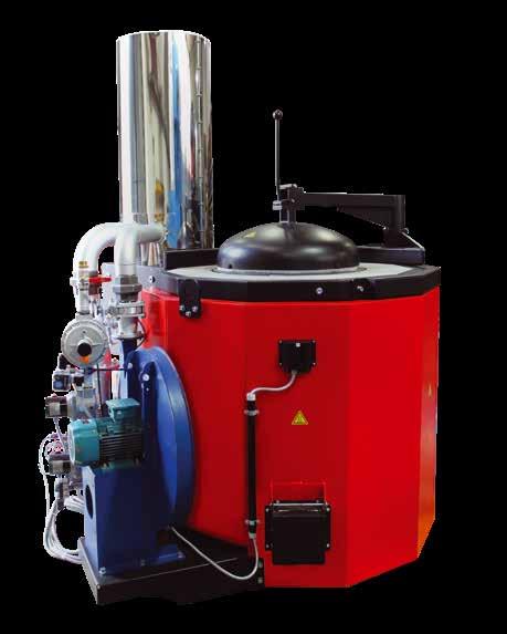 Tavicí plynové stacionární pece s rekuperačním systémem PTPR do 1200 C Pece PTPR se používají pro tavení a udržování kovů do 1200 C (přibližně 1100 C v kelímku).