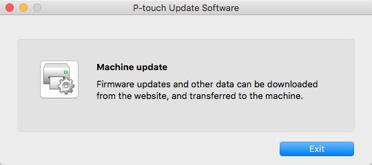 Jak aktualizovat program P-touch c Klikněte na ikonu Machine update (Aktualizace přístroje).