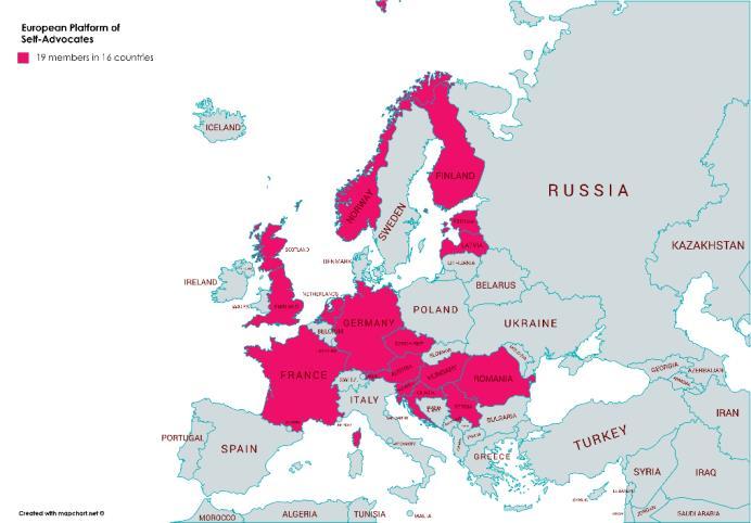 Inclusion Europe 75 členských organizací 39 zemí