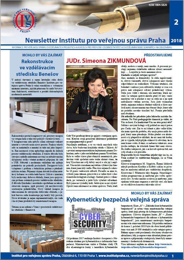 INSTITUT A MÉDIA INSTITUTE AND MEDIA Newsletter 20 Newsletter Obdobně jako v letech minulých, i v roce 2018 navázal As in previous years, the tradition of publishing an electronic na svou tradici