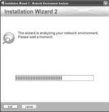 5 Přiřazení IP adresy 1. Nainstalujte průvodce Installation Wizard z adresáře softwarových nástrojů na disku CD se softwarem.. Program provede analýzu síťového prostředí.