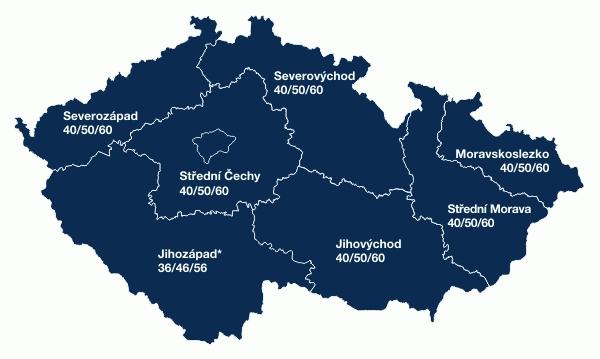 Příloha 4 Regionální mapa intenzity veřejné podpory pro období 1.1.2007 31.12.