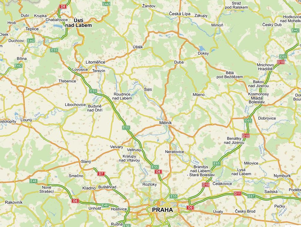 3 PŘEHLEDNÁ MAPA Rekonstruované autobusové zastávky 4 ŠIRŠÍ VZTAHY Řešené