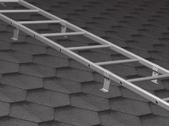 lindab I montáž střešního žebříku Potřeby k připevnění střešního žebříku Je nutné, aby všechny šrouby spojující a upevňující střešní žebřík byly z nerezové oceli.