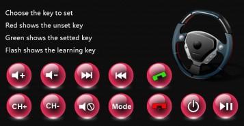 5 SWC: Nastavení ovládání zařízení z volantu Přehrávač nabízí možnost ovládání prostřednictvím tlačítek na volantu.