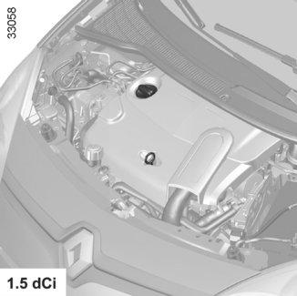 HLADINA MOTOROVÉHO OLEJE: doplnění, plnění (1/2) 1 A 1 2 2 Zvláštnosti motoru 1.2 16V Pro odepnutí měrky táhněte za páku a zapřete se o kryt motoru A.