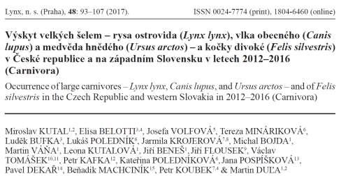 Současný stav rysa ostrovida v ČR Trvalý výskyt s reprodukcí Trvalý výskyt bez reprodukce Sporadický výskyt česko-bavorsko-rakouská populace - samostatných