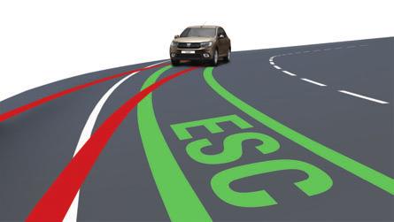 Systém ABS s elektronickým rozdělovačem brzdných sil (EBV), elektronickým stabilizačním systémem (ESC) a systémem kontroly trakce jsou zárukou efektivního brzdění a vyšší stability vozidla.