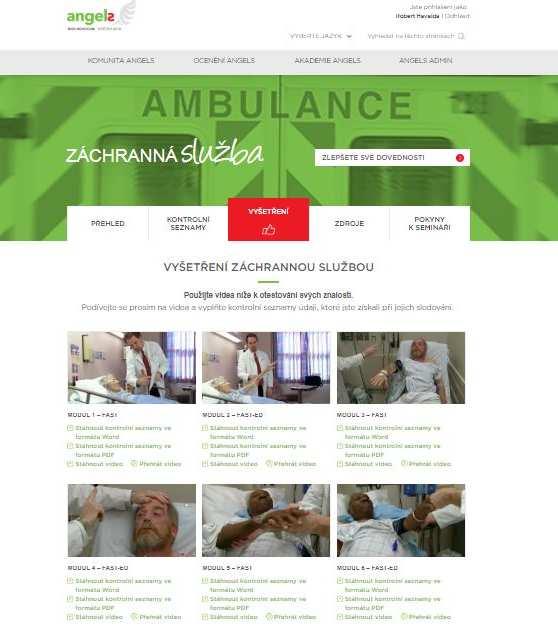 On-line certifikace pro záchranáře Sekce záchranná služba nabízí: Edukační materiály a videa Vzdělávání FAST formou videí ASLS (advanced stroke life support) online e- learning, brzy k