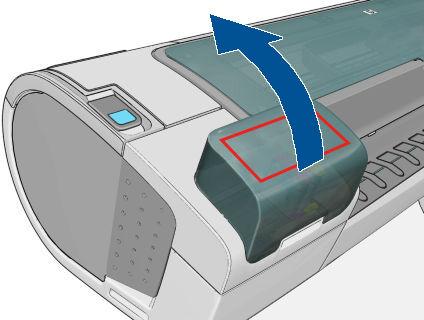 1. Na předním panelu stiskněte ikony a a poté možnost Replace ink cartridges (Vyměnit inkoustové kazety).