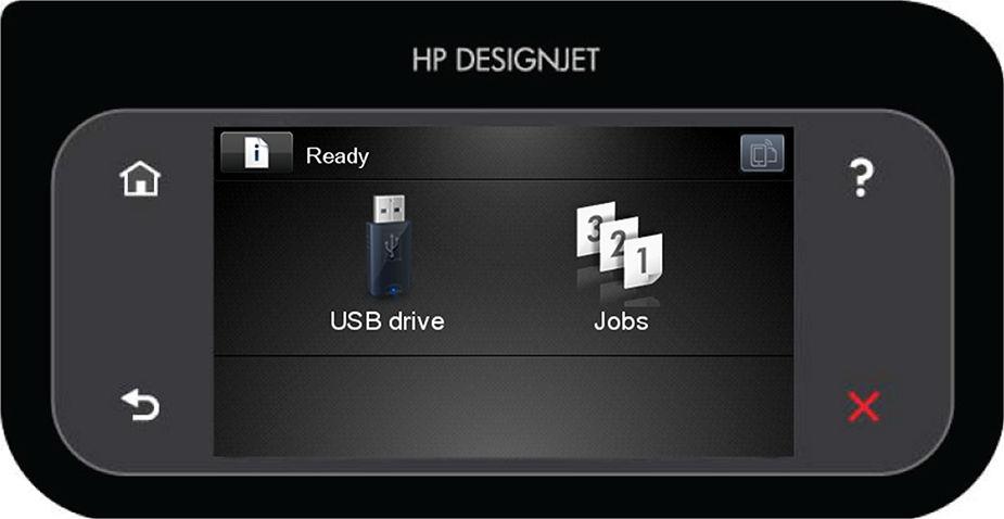Na předním panelu se také zobrazují upozornění (varování nebo chybové zprávy). 1. Vysokorychlostní hostitelský port USB je určený pro připojení jednotky USB flash, který umožňuje tisk souborů.