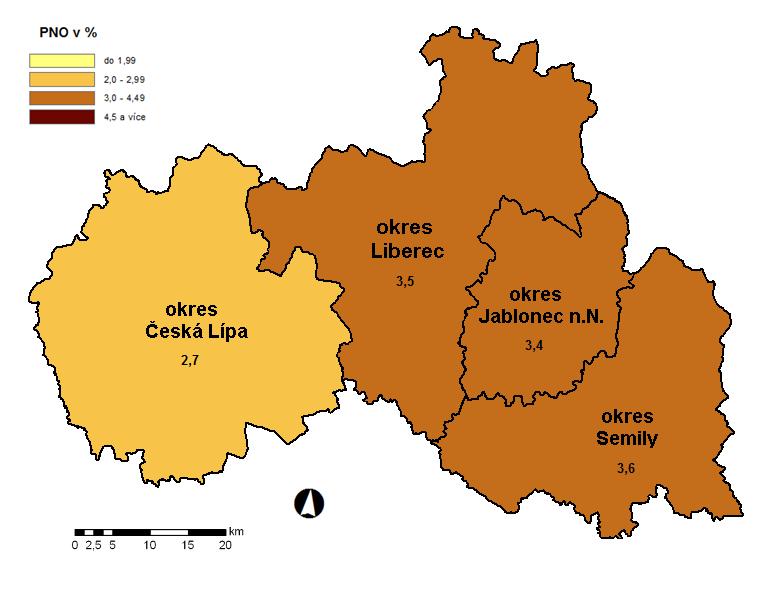 3. MAPA - Podíl nezaměstnaných