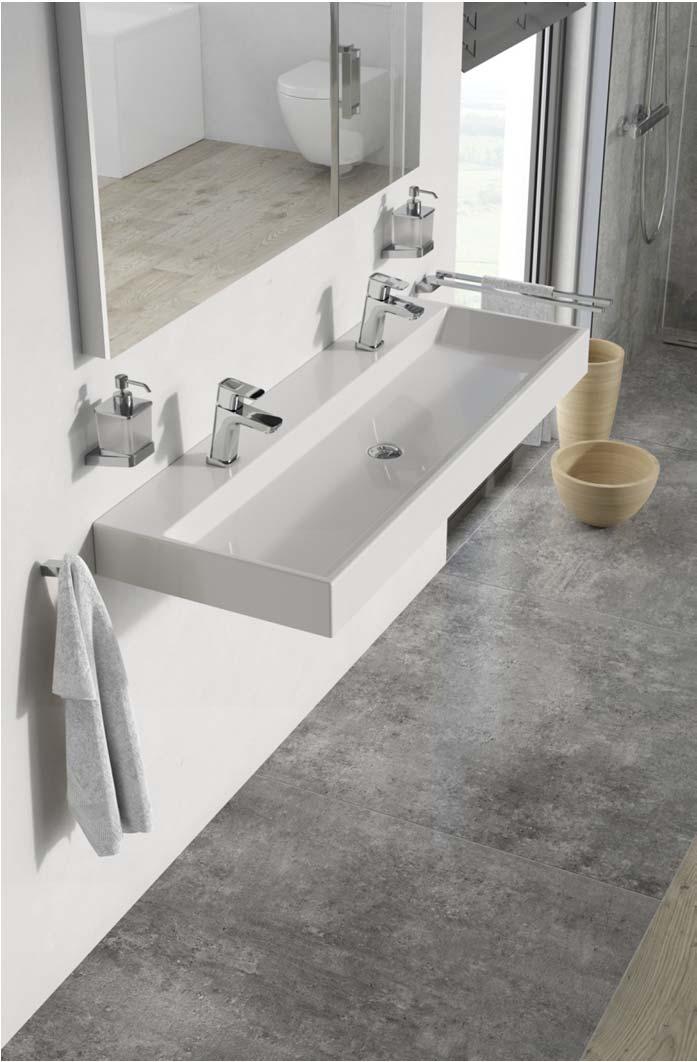 Umyvadla Natural Umyvadla z litého mramoru v univerzálně použitelném moderním designu sluší každé koupelně, kde jednotlivé předměty neexhibují, ale společně vytvářejí praktický a vkusný celek.
