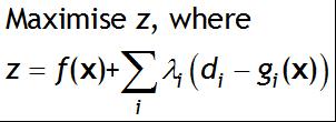 Klasické omezené optimalizační problémy (classical constrained optimization problem) se aplikují na spojité diferencovatelné funkce reálných hodnot (známé jako třída C 1 funkcí), f(), g() a je to