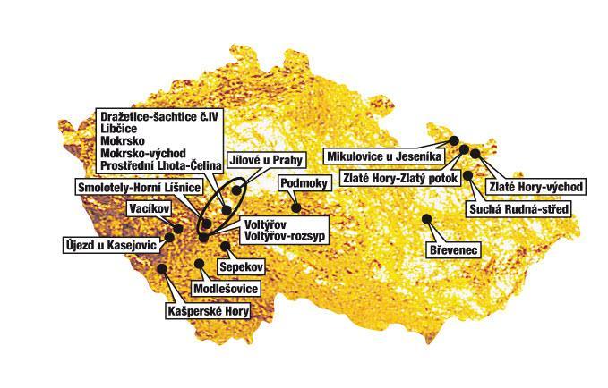 3 LOŽISKA ZLATA STŘEDOČESKÉ METALOGENETICKÉ ZÓNY 3.1 Středočeská metalogenetická zóna V jižní části Českého masívu se nachází tzv. středočeský plutonický komplex.