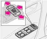 02 Přístroje a ovládací prvky Vnitřní a vnější zpětná zrcátka 02 Vnější zpětná zrcátka Spínače ovládající nastavení obou vnějších zpětných zrcátek jsou umístěny na loketní opěrce dveří řidiče.
