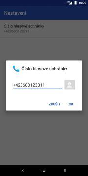 9 z 38 Číslo hlasové schránky Telefon. Ťuknete na Možnosti. 3. Zvolíte Nastavení. 4. Vyberete Hlasová schránka. 5.