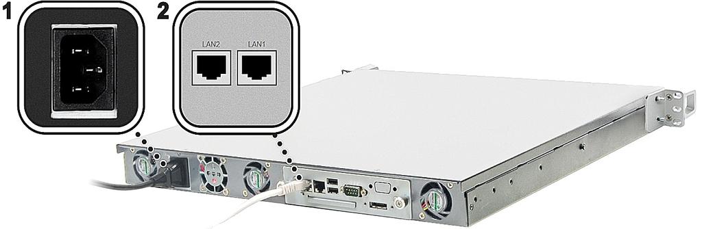 Spusťte stanici RackStation 1 Připojte jeden konec napájecího kabelu k napájecímu portu stanice RackStation a