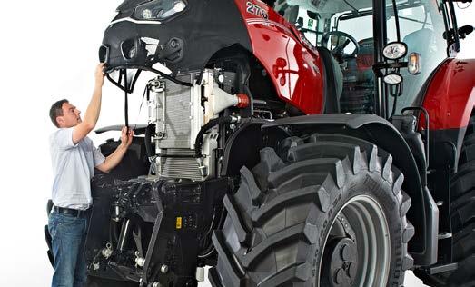 Denní kontroly a běžná údržba je u traktoru Case IH Optum CVX snadná a hlavně pohodlná.