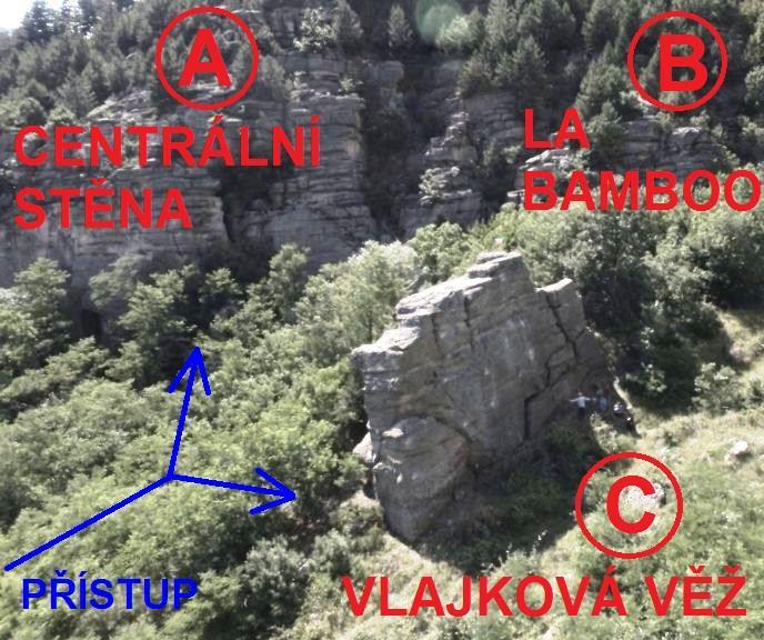 Skály se nachází v blízkosti Srby obývané vesnici SVINITA, cca 15 km od české vesnice Eibenthal, kterou doporučujeme jako základnu. Parkování a nástup je společný pro všechny sektory.