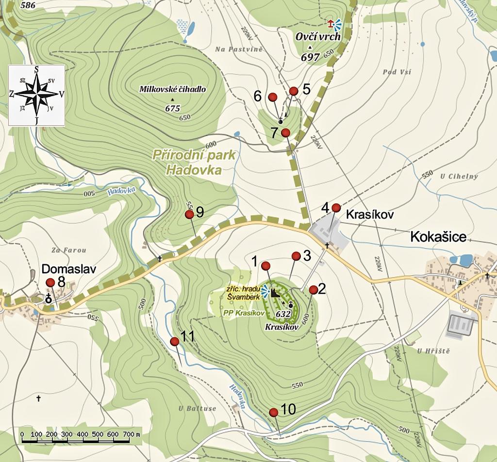 3. 2 Geografické vymezení Sledované území a jednotlivé lokality se nacházejí mezi obcemi Kokašice a Domaslav. Obě obce se nacházejí v Plzeňském kraji, v okrese Tachov.