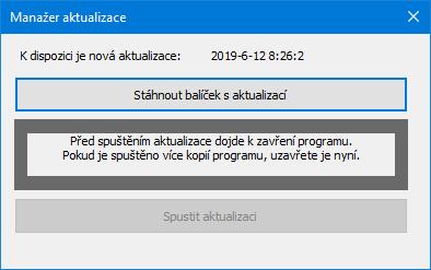 Kapitola 14 Automatické aktualizace programu: Program je vybaven