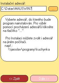 mechanika jako F:). 2. volte Účetnictví MAUS - výběr provádějte myší, či šipkami k ovládání kurzoru. Vybrané je žluté, ostatní oranžové. Po zvolení software se zobrazí menu s možnými činnostmi. 4.