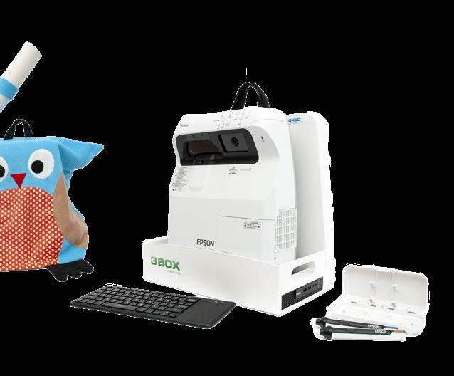 Interaktivní učebna EPSON 3Box interaktivní výuka hrou Kompletní sestava interaktivní tabule pro příznivce klasických řešení Ideální mobilní pomůcka vhodná pro MŠ, školní družiny, ZUŠ a SVČ