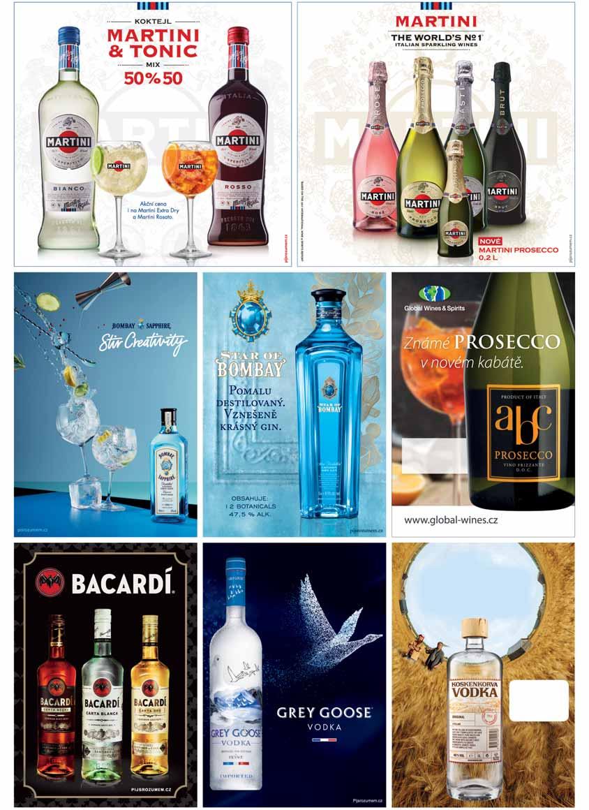 Martini Sekt Rosé, Prosecco, Asti, Brut Martini Bianco, Rosso, Rosato, Extra Dry 6 x 1 l 169,83 Kč 205,50 s DPH 153,31 Kč 185,50 s DPH 163,55 Kč 197,90 s DPH 51,16 Kč 61,90 s DPH 24 ks Bombay