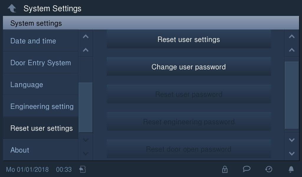 8.13.6 Resetovat nastavení Na obrazovce Nastavení systému - Resetovat uživatelská nastavení Klikněte na Resetovat uživatelská nastavení a zadejte uživatelské heslo (výchozí je 123456) pro resetování