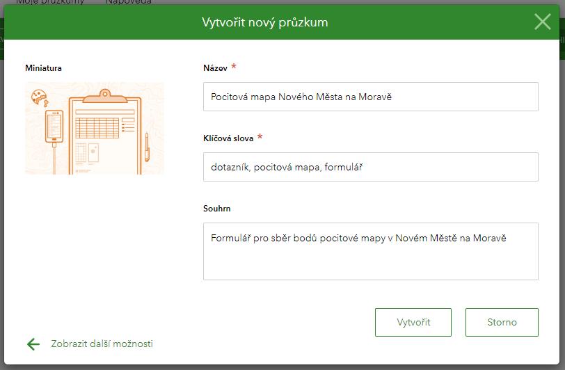 Krok 1: Přihlášení do účtu Survey123 a založení nového formuláře V internetovém prohlížeči otevřeme stránku https://survey123.arcgis.com/. Přihlásíme se přiděleným uživatelským účtem.