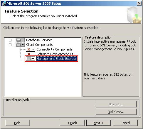 Instalační balíček SQL serveru si můžete také stáhnout z adresy: http://www.graitec.info/common/downloads/sqlexpr_adv.zip.