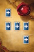 pečeť) 6 karet královských rozkazů (červená
