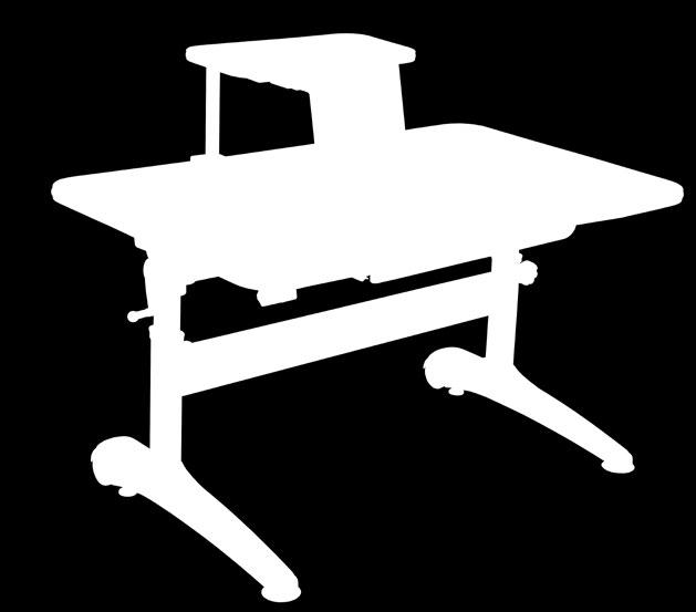 Chytrá konstrukce stolu se skládá ze dvou samostatných pracovních ploch.