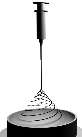 ZVLÁKŇOVÁNÍ DO KAPALINY USPOŘÁDÁNÍ Poly- -caprolactone (PCL) 42,500 [Mn], Sigma Aldrich Inc. solved in chloroform/ethanol mixture (9:1 by weight), concentration 15 wt%.