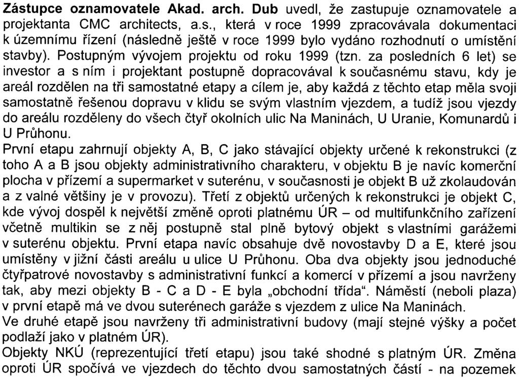 Mìl by zde vzniknout komplex budov se smíšenými mìstskými funkcemi, kde budou k dispozici (nebo už jsou èásteènì k dispozici) prostory pro maloobchod, kanceláøské prostory, bydlení, parkování, volný