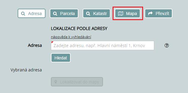 Záložka Doplňující informace V záložce Lokalita je