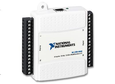 Obr. 5.1: Měřicí karta NI USB-6008, zdroj [10] 5.