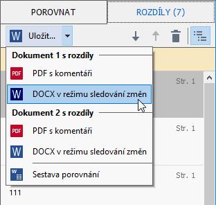 Pokud chcete ignorovat totožné rozdíly, zvolte v místní nabídce příkaz Ignorovat totožné rozdíly Veškeré rozdíly, které byly ze seznamu odebrány, se nezobrazí ve zprávě o porovnání Ukládání výsledků