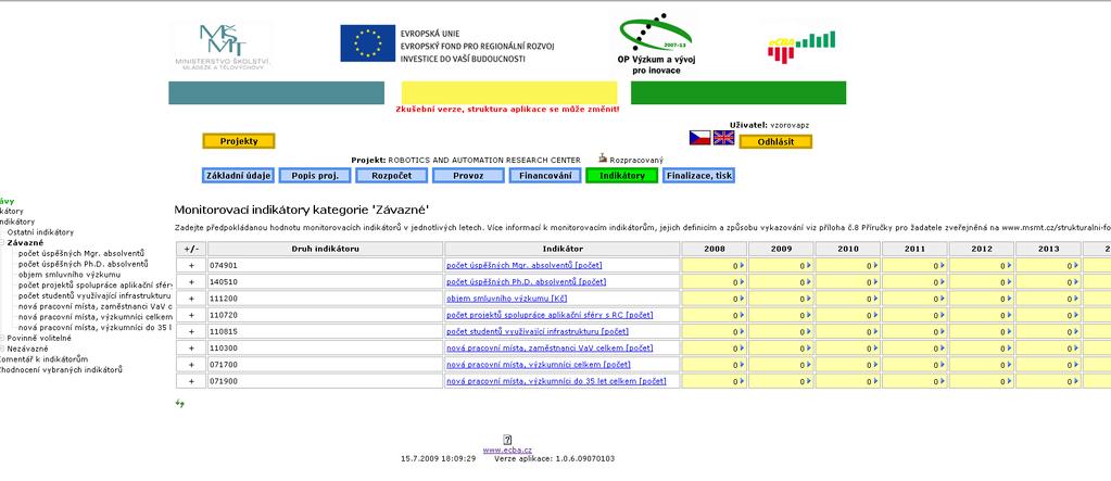 Aplikace ESOP