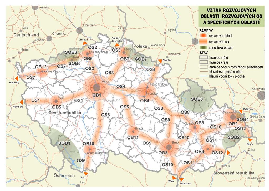 II. POŽADAVKY NA ÚZEMNÍ PLÁN a) požadavky vyplývající z politiky územního rozvoje, územně plánovací dokumentace vydané krajem, popřípadě z dalších širších územních vztahů Politika územního rozvoje ÚP