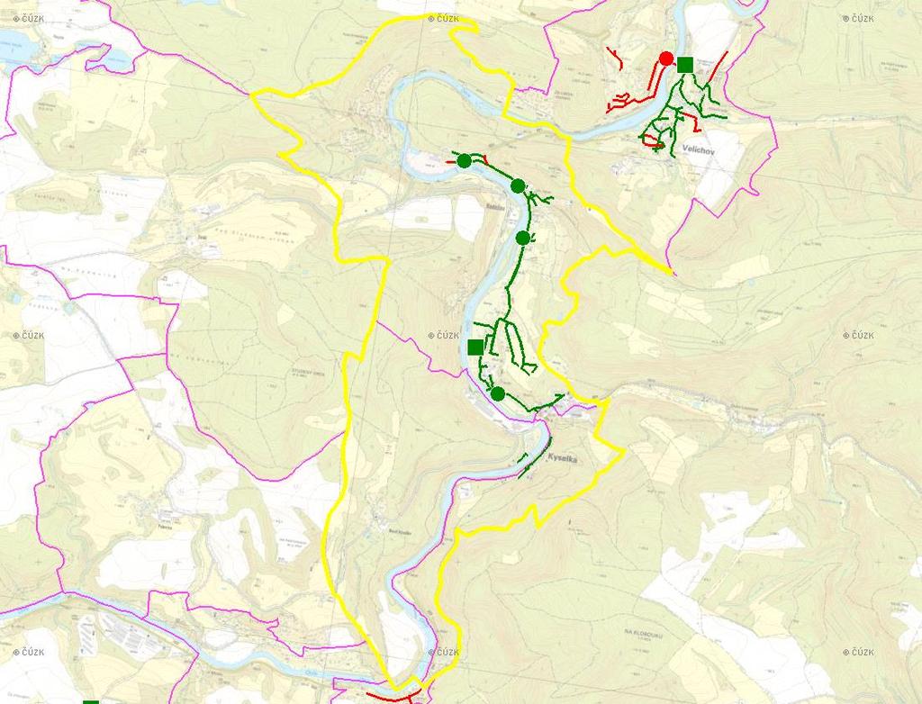 E. KANALIZACE A ČOV E.1 ZÁKLADNÍ ÚDAJE Základní parametry: Ozn.: Jednotky: Rok: 2 5 21 215 Počet všech obyv. napoj. na kanal. Nk obyvatel 44 443 444 4 Počet obyv.