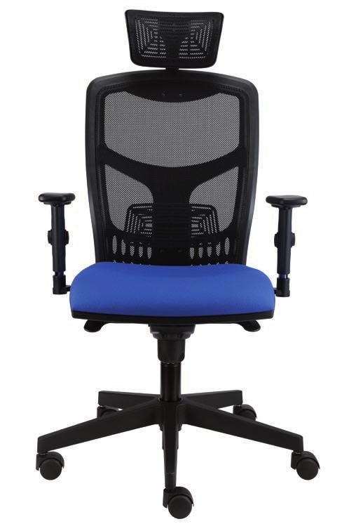 YORK SÍŤ kancelářské židle YORK SÍŤ Hmotnost 16 kg Balení 0,30 m 3 Šířka sedáku 51 cm 18 28 46 YORK SÍŤ Základní varianta zahrnuje: fixní síťovaný opěrák