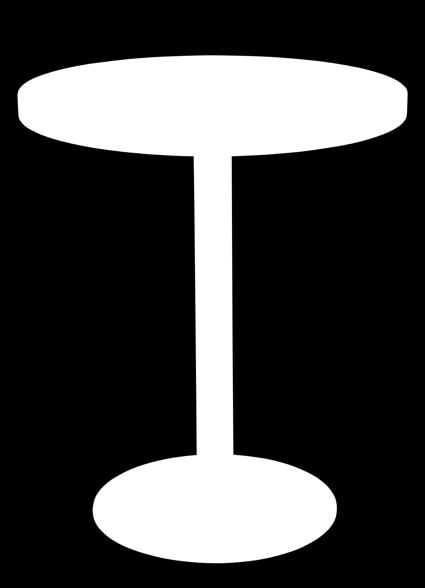 varianta zahrnuje: výška 70 cm Barvy desky stolu: černá bílá polar